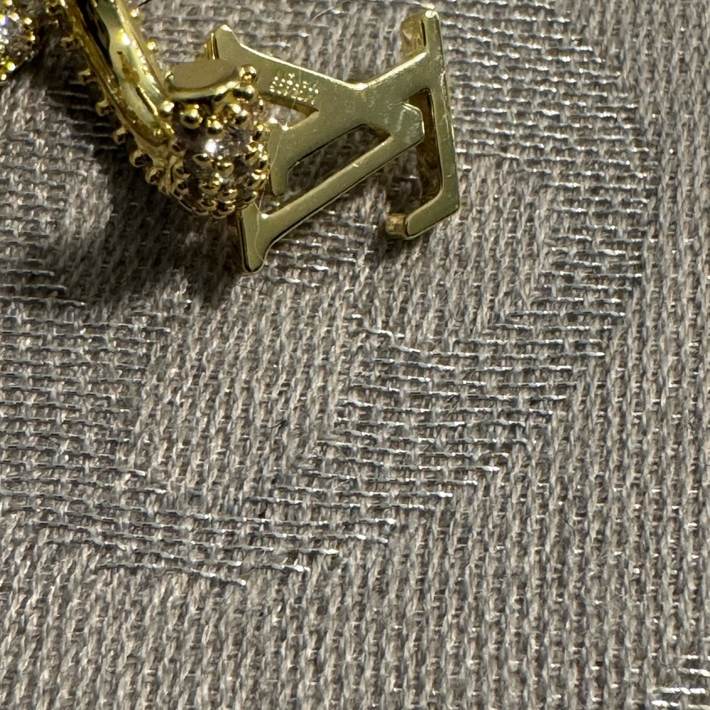 Louis Vuitton LV Crystal Studded Earrings - Picture 6 of 6